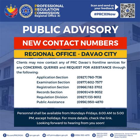 prc davao appointment|PRC Regional Office XI .